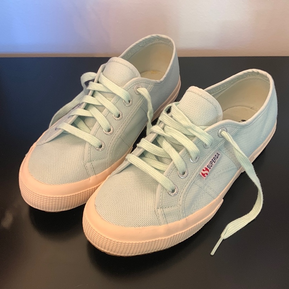 Womens Superga Cotu 2750 light blue sneakers, Size 38 (7.5m), EUC